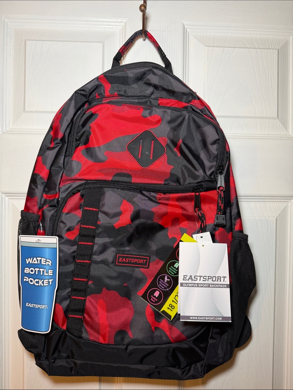 NEW! Eastsport Red Camo Olympus Sport Backpack 18.5”